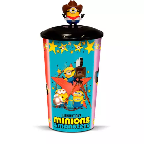 Copo com Topper Minion Cowboy: Minions Monstros