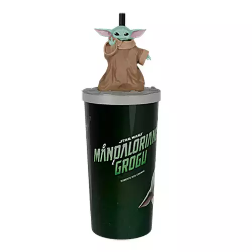 Copo com Topper Grogu: Star Wars - O Mandaloriano e Grogu